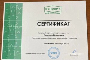 Диплом / сертификат №43 — Воронов Владимир Владимирович