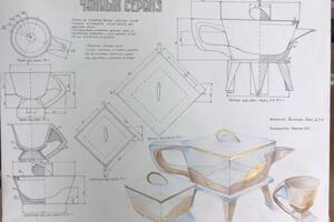 Проектирование чайного сервиза.; Ручная подача; Формат А1 — Михайлова Юлия Владимировна