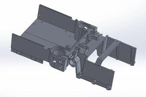 Рама моноколеса, проект для фрезеровки,отсканирован затем выполнен в solidworks — Сурин Артем Евгеньевич