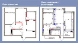 План демонтажа и возводимых перегородок — Горбунов Кирилл Олегович