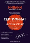 Диплом / сертификат №11 — Митина Ксения