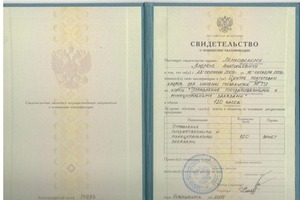 Диплом / сертификат №1 — Ленковский Андрей Анатольевич