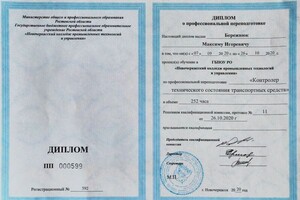 Бережнюк Максим Игоревич — Диплом / сертификат №5