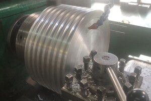 Чеботарев Олег Андреевич — Изготовление шкива 420 мм ,дюраль — Портфолио №3