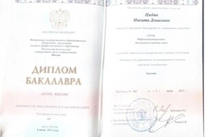 Цыбин Никита Денисович — Диплом / сертификат №1