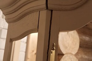 К Валерий Михайлович — При перевозке, забыли вытащить полки изнутри. Итог- разбитый витраж, трещины, разрушение конструкции. — Портфолио №26