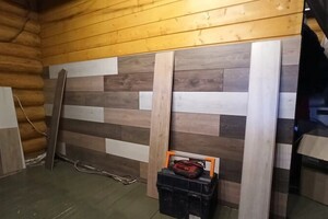 К Валерий Михайлович — Кладу ламинат на стену, на клей сильной фиксации. — Портфолио №37