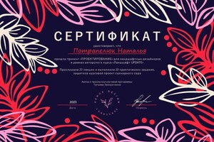 Диплом / сертификат №5 — Потрапелюк Наталья Александровна