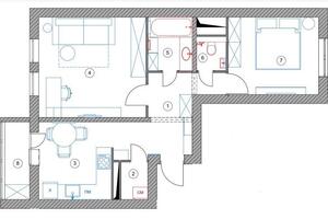 Планировочное решение для квартиры в Москве — Прокопенко Мария Александровна