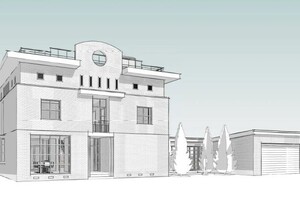 Саркисьянц Микаэль Гургенович — Дом для одной семьи на сложном участке небольшой площади, отдельно стоящим гаражом. — Портфолио №9