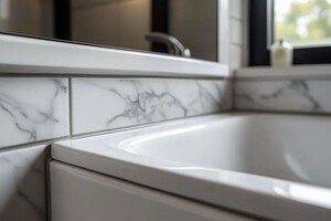 Талько Дмитрий Михайлович — Примыкание ванной к плитке, силиконовый шов — Портфолио №4