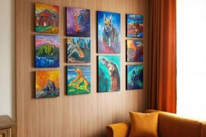 Талько Дмитрий Михайлович — Подвес картин в интерьере. — Портфолио №5