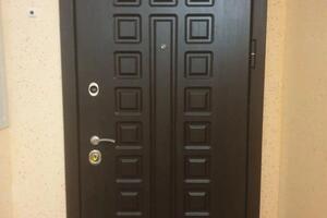 Винокуров Егор Викторович — Дверь входная в квартиру с монтажем деревянных наличников на металлическую дверь. — Портфолио №12