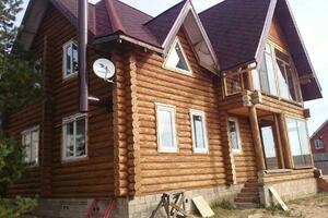 Бревенчатый дом с нуля. С достаточно сложной крышей в Панино. + баня из ольхи, беседка из оцилиндрованного... — Меркулов Станислав Игоревич