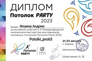 Диплом / сертификат №1 — Иншин Андрей Николаевич