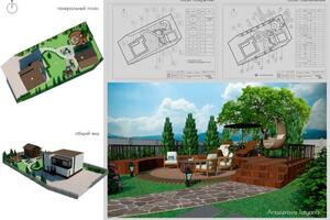 Разработка дизайн-проекта с зоной отдыха у бани — Анциферова Татьяна Алексеевна