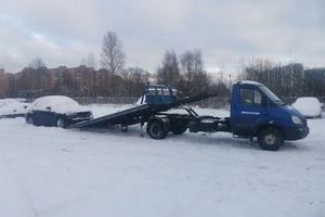 эвакуация автомобиля со всеми заблокированными колесами в снегопад — Андреев Александр Александрович