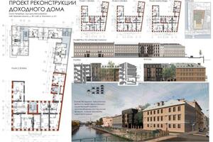 Проект выполнен в Revit. Концепция реконструкции доходного дома — Бачкарева Наталья Андреевна