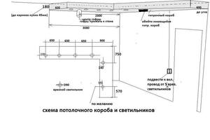 Отрисовка потолочного короба со светильниками — Деньгова Наталья Николаевна