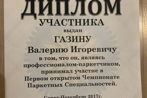 Диплом / сертификат №8 — Газин Валерий Игоревич