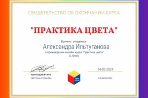 Диплом / сертификат №1 — Ильтуганова Александра Павловна