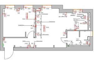 План электрики в дизайн-проекте. Размещение розеток, выключателей, светильников, привязки и выводы под эл. приборы. — Курбатова Ольга Игоревна
