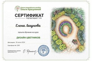 Диплом / сертификат №1 — Лагунова Елена Олеговна