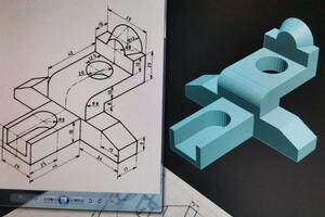 3D моделирование детали по чертежам — Макалов Александр Владимирович