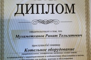 Диплом / сертификат №3 — Мухаметханов Ринат Тольгатович