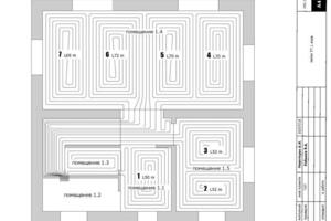 схема раскладки петель тёплого водяного пола — Недогарко Антон Игоревич