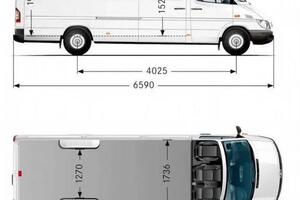 Авто Mercedes-Benz sprinter classic maxi; (длинна грузового отсека 4,2 м; ширина 1,7 м; высота 1,9 м) — Некрасов Никита Сергеевич