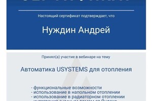 Диплом / сертификат №3 — Нуждин Андрей