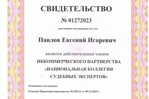 Диплом / сертификат №11 — Павлов Евгений Игоревич