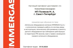 Диплом / сертификат №11 — Поляков Михаил Александрович