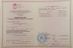 Диплом / сертификат №2 — Токсобаев Арапбай Жунусович