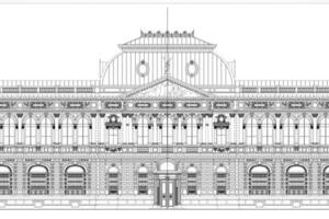 Чертеж фасада в деталях в программе Autocad — Яковлева Алина Алексеевна