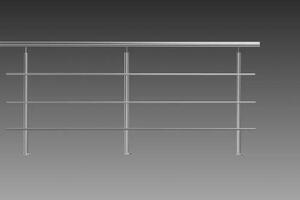 Ограждение из полированной нержавеющей стали.С 3 леерами. Поручень Ф50 мм, стойка Ф38 мм, леер Ф16 мм — Брехов Александр Александрович