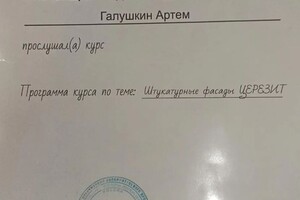 Диплом / сертификат №1 — Галушкин Артем Владимирович