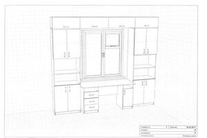 Проект мебели у окна — Моисеев Александр Сергеевич