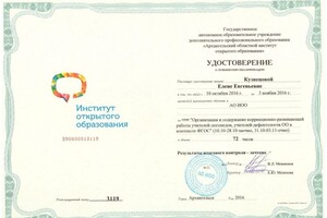 Диплом / сертификат №22 — Кузнецова Елена Евгеньевна