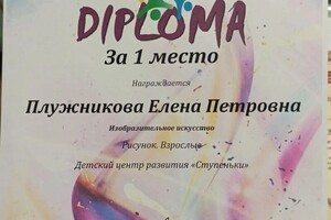 Диплом / сертификат №21 — Плужникова Елена Петровна