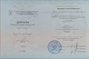 Диплом / сертификат №4 — Брынкин Алексей Юрьевич