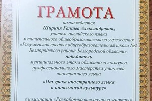 Диплом / сертификат №8 — Шириня Галина Александровна