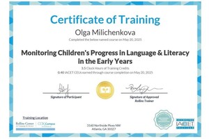 Миличенкова Ольга Александровна — Диплом / сертификат №5