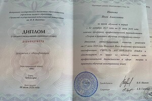 Диплом об образовании — Иванова Инга Алексеевна