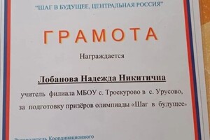 Диплом / сертификат №6 — Лобанова Надежда Никитична