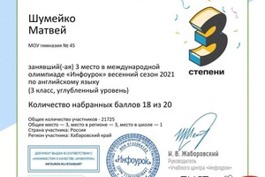 Диплом / сертификат №7 — Баранова Анна Игоревна