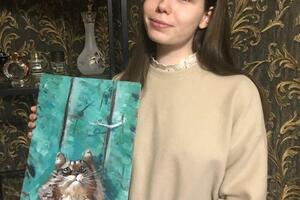 Котик акрилом. За одно занятие — Кузнецова Татьяна Александровна