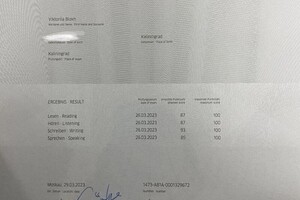 Диплом / сертификат №1 — Блох Виктория Андреевна