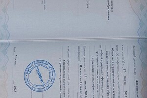 Диплом / сертификат №1 — Ильяшенко Татьяна Владимировна